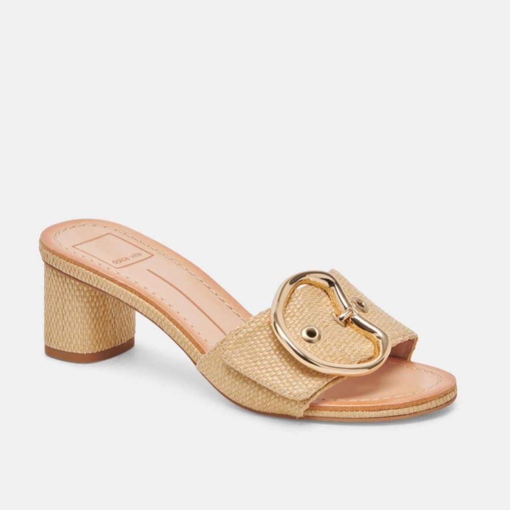NIB Dolce Vita Laika raffia slides sz. 6